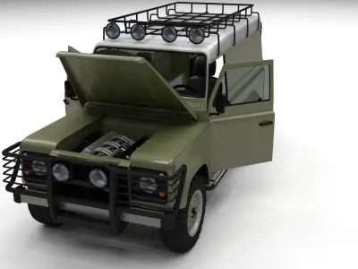 Full Land Rover Defender 110 Hard Top 3D model