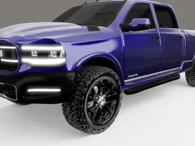 Ram 1500 Ramcharger 2025 Low-poly 3D model
