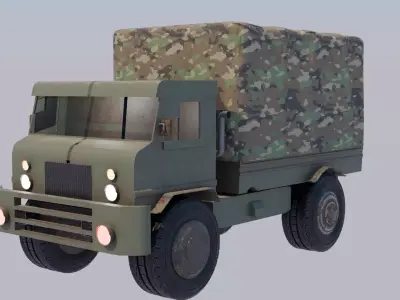 MILITARY TRUCK GMC 353 US TRUCK LOW POLY MODEL Low-poly 3D model