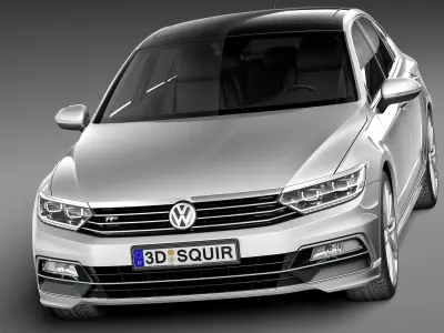 Volkswagen Passat R-line 2015 3D model