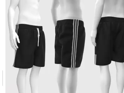 Marvelous Designer CLO Male Sport shorts Sportswear 3D Model 3D model