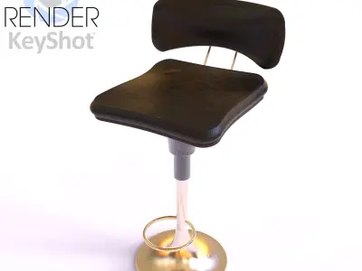 Bar Stool  Low-poly 3D model