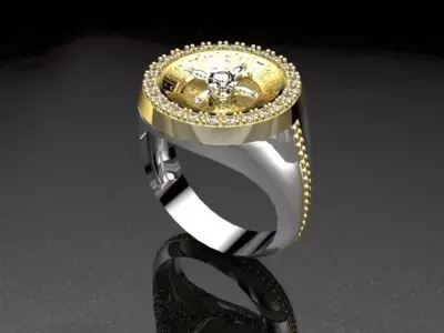 roulette ring 3D print model