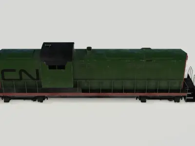 Diesel locomotive 3D model Low-poly 3D model