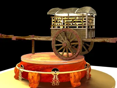 Chinese carriage 3D model purchase