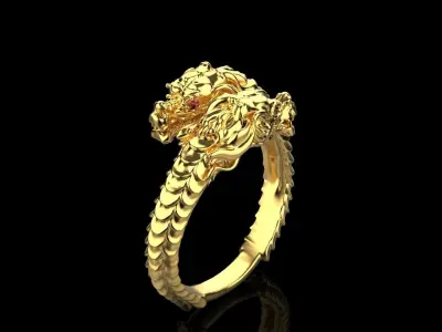 Dragon Ring  0149 3D print model
