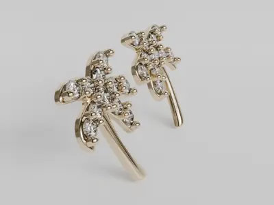 palm tree with diamonds 3D print model