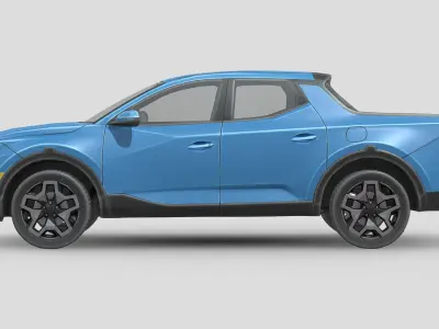Hyundai Santa Cruz 2022 Low-poly 3D model