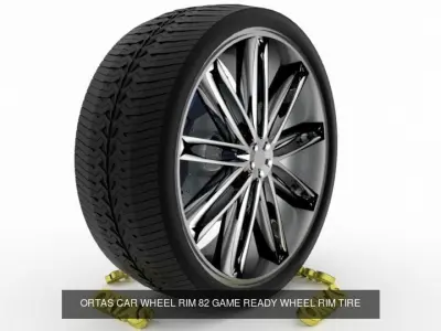 ORTAS CAR WHEEL RIM 81-82 GAME READY WHEEL 3D Model Pack