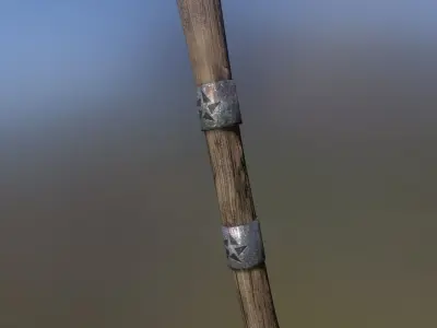 Medieval Torch Low-poly 3D model purchase
