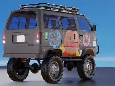 Suzuki Carry Minivan Concept Low-poly 3D model