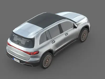 Mercedes-Benz EQB Low-poly 3D model