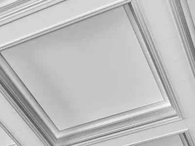 Modern coffered ceiling 3D model