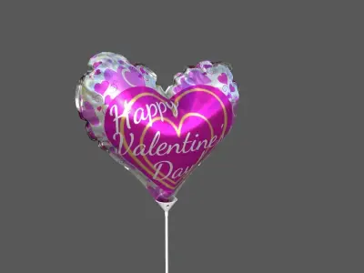 HEART BALLOON Low-poly 3D model