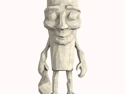 Tung tung tung sahur low poly 3D print model