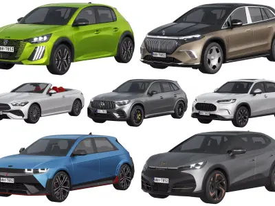 HQ cars collection 42 3D Model Pack