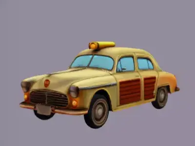 Vintage taxi car 3D model