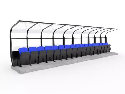Soccer Bench 04 3D model