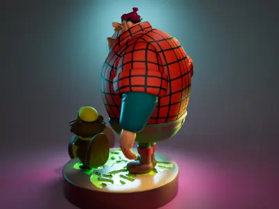 Rufus Ruffcut and Sawtooth - The Wacky Races 3D print model