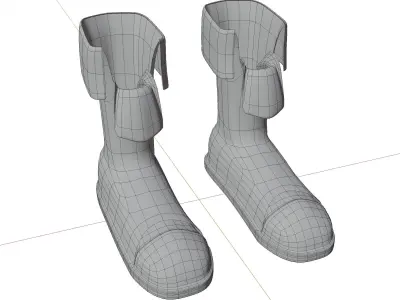 cartoon sport shoes Low-poly 3D model