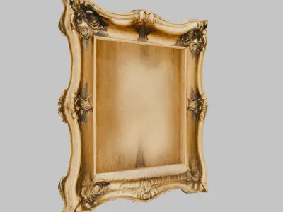 Ornate Fruit Crown Frame 3D Model Low-poly 3D model