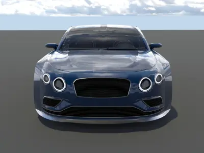 Generic Large 4 Door Sedan Low-poly 3D model