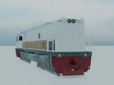 GE U18C No Interior Free 3D model