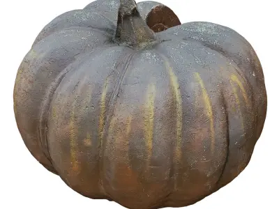 Metal Pumpkin Sculpture 3D model