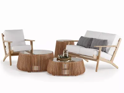 Camps Bay Set Oak 3D model