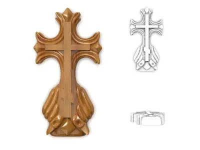 Cross 3D print source model 3D model