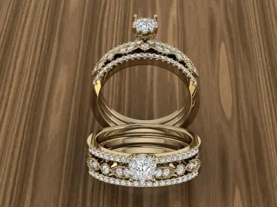 Diamond Jewelry Ring 3D print model