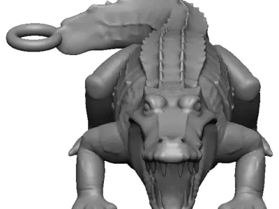 crocodile pendant 3D print model