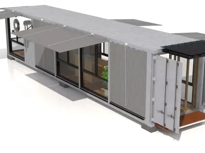 Container Glass House 3D model