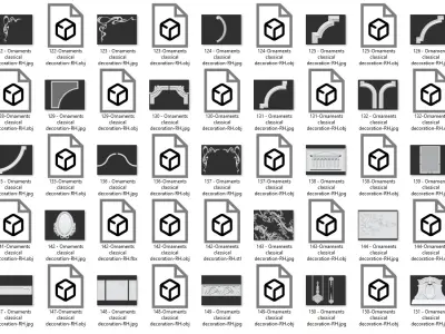 Ornaments classical decoration VOL 6-30 DESIGN 3D model
