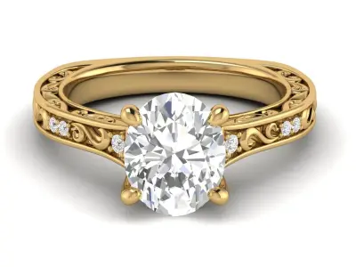 Bridal Engagement Ring  3D print model