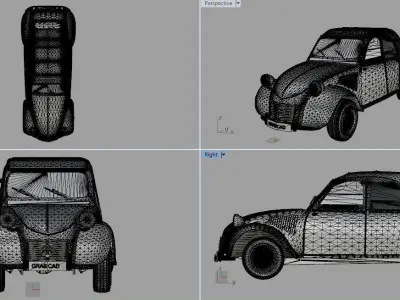 Citroen 2CV Free 3D model