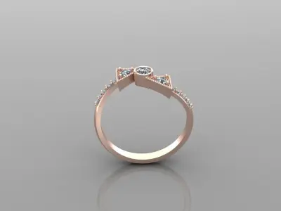 Solitaire Ring Version 1 SR45 3D model