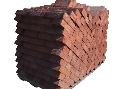 Pallet of bricks 3D model