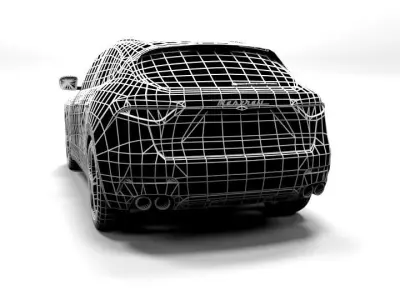 MASERATI LEVANTE LOWPOLY Low-poly 3D model