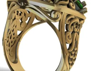 Dragon Rings Texture 3D print model 3D print model