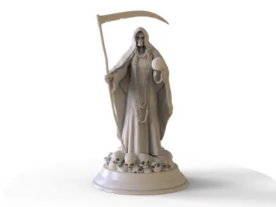 Classic Santa Muerte statue for 3d printing 3D print model