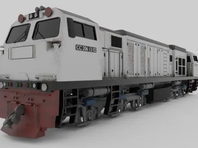 Locomotive CC 206 Low-poly 3D model