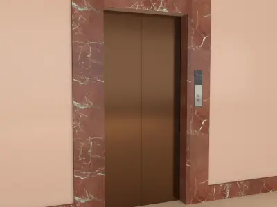 Elevator in building 3D model