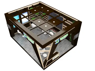 Booth Exhibition Stand a606b 3D model