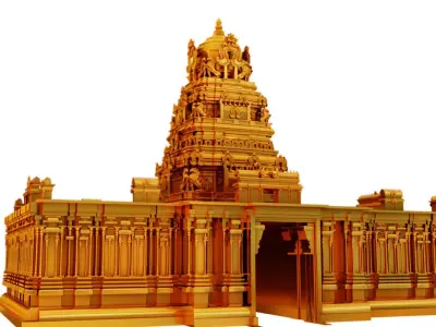 gold temple 3d model 3D model