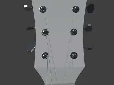 High Quality 3D Detailed Acoustic Jumbo Guitar Model  3D model