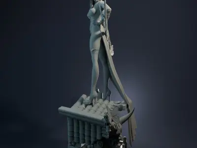 Katana Girl 3D print model