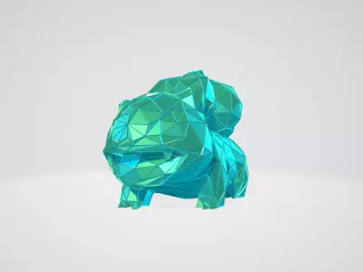 Pokemon Bulbasaur WIREFRAME VORONOI WIREMESH MESH 3D print model