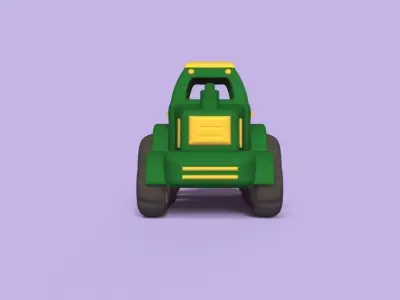 Farm Tractor 3D print model