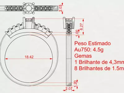 Ring featuring  3D print model